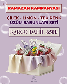 Ramazan Kampanyası Meyve Figürlü Sabun Seti – Çilek, Limon ve Tek Renk (Kargo Dahil)