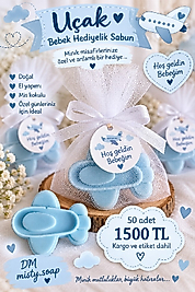hediyelik sabun mavi ucak