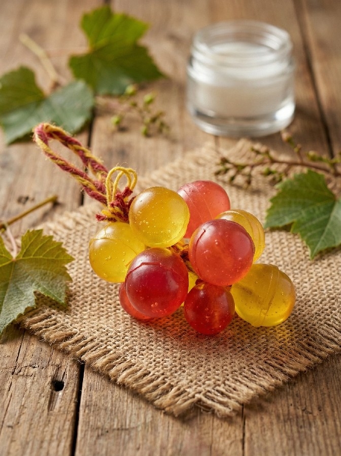 Sonbahar Tonları Üzüm Figürlü El Yapımı Kokulu Sabun