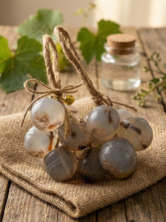 Doğal Tonlarda Üzüm Figürlü El Yapımı Kokulu Sabun