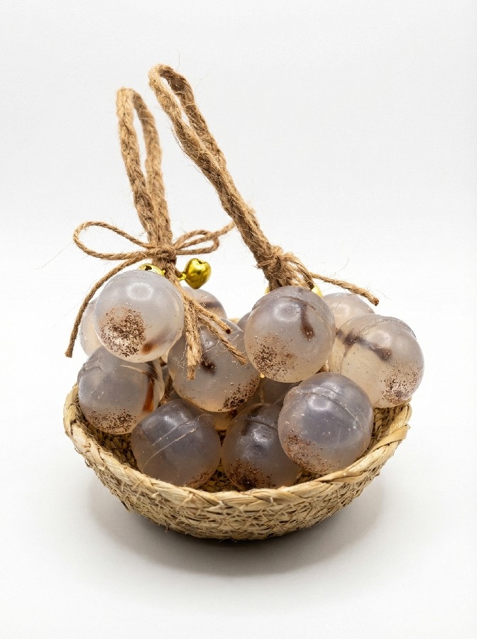 Doğal Tonlarda Üzüm Figürlü El Yapımı Kokulu Sabun