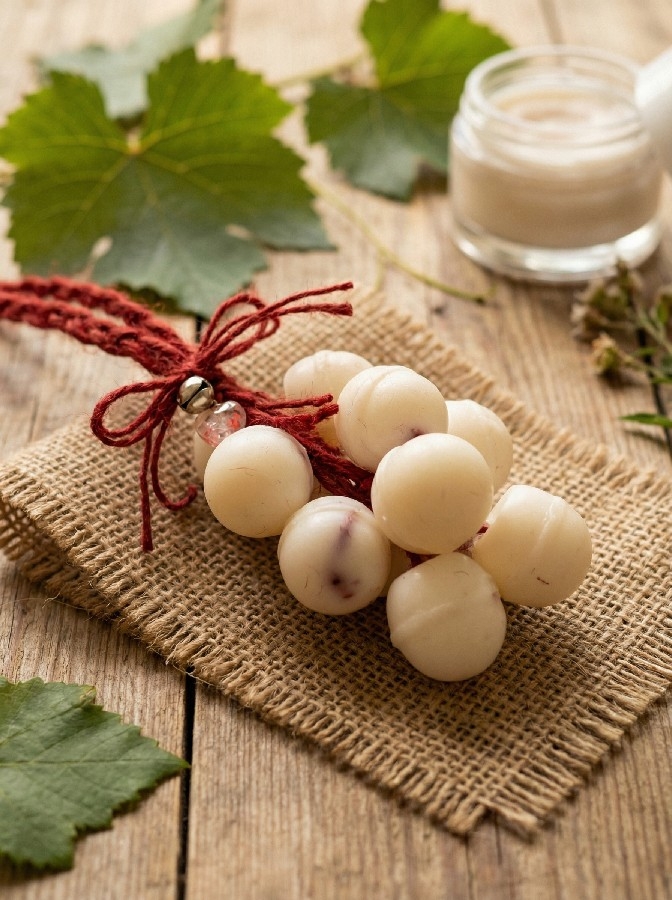 Krem Üzüm Figürlü El Yapımı Dekoratif Kokulu Sabun