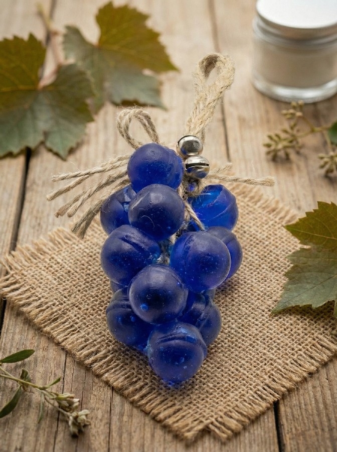 Mavi Üzüm Figürlü El Yapımı Dekoratif Sabun